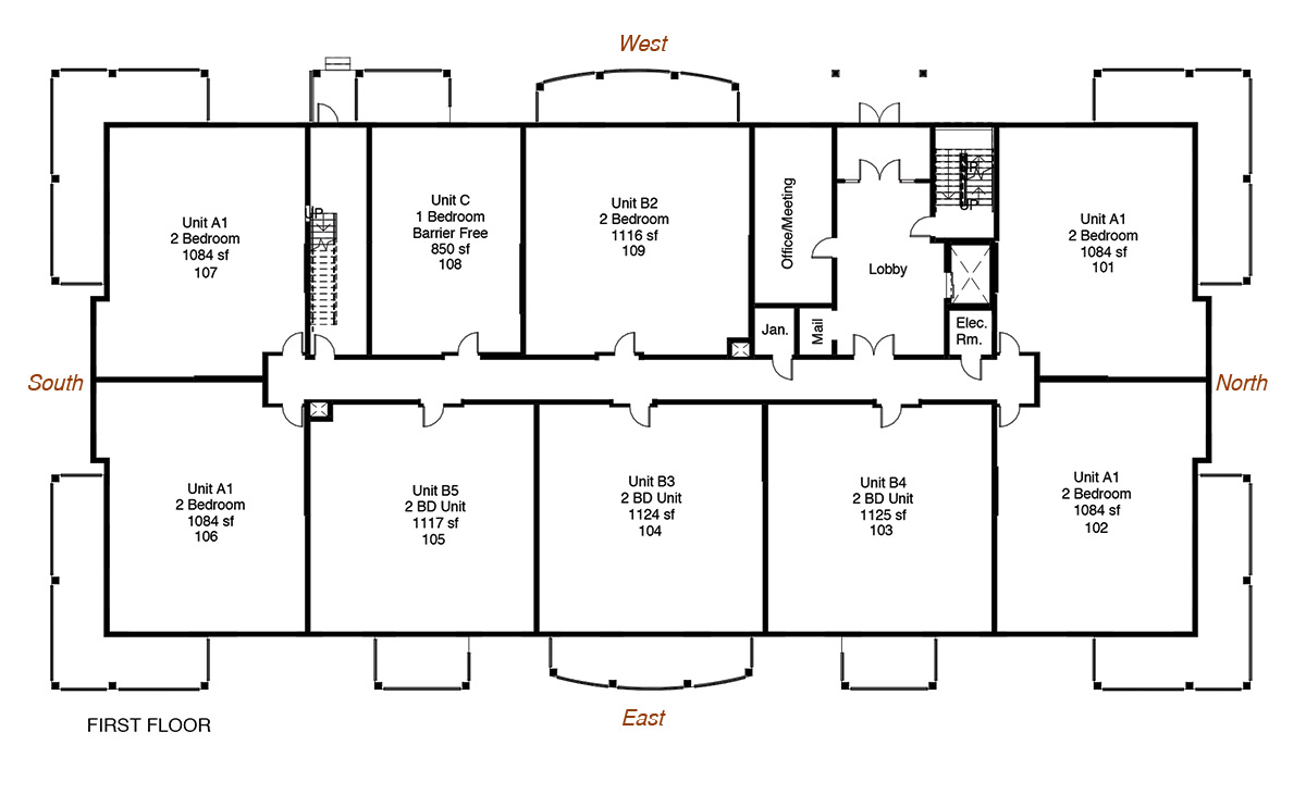 Floorplan for New Minas apartments for rent